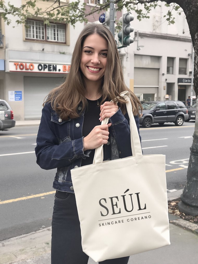 Camila con la bolsa de Seúl