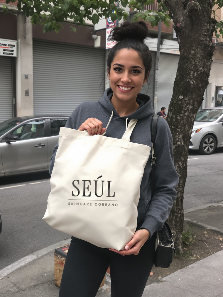 Julieta con la bolsa de Seúl
